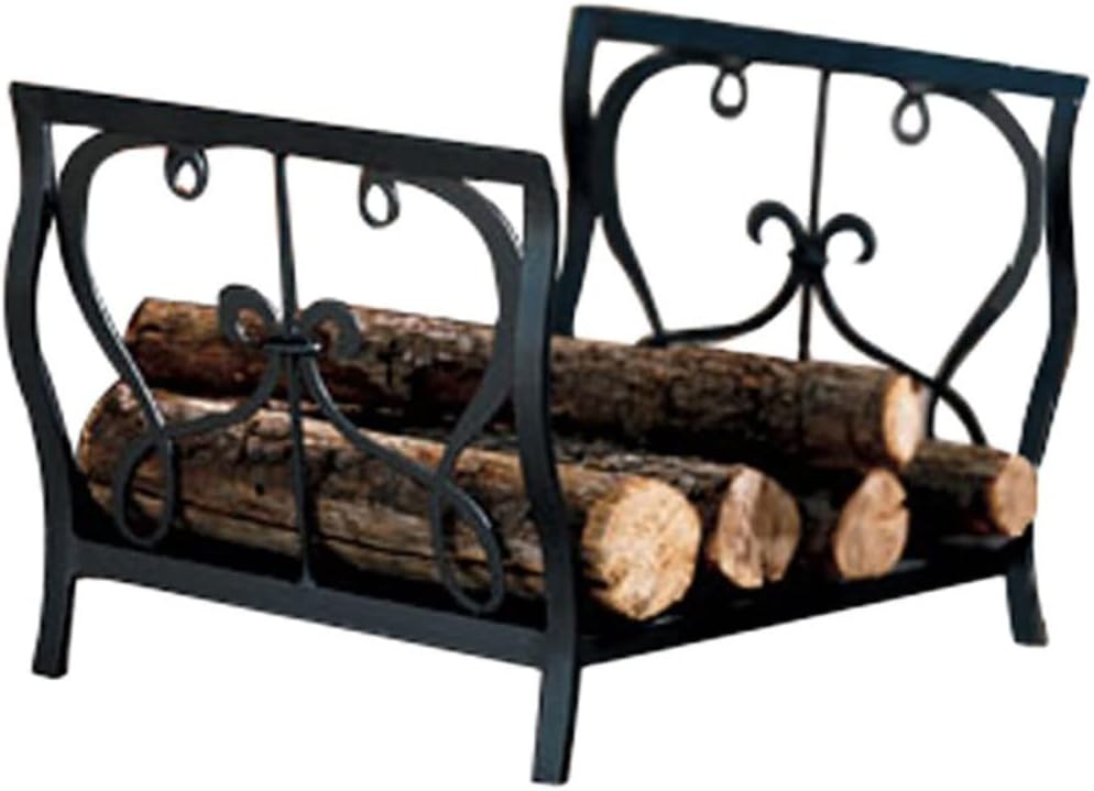 Log Store Firewood Rack Indoor Metal Firewood Log Storage Rack Bracket Retro Heavy Duty Firewood Holder Outdoor Fireplace Storage,