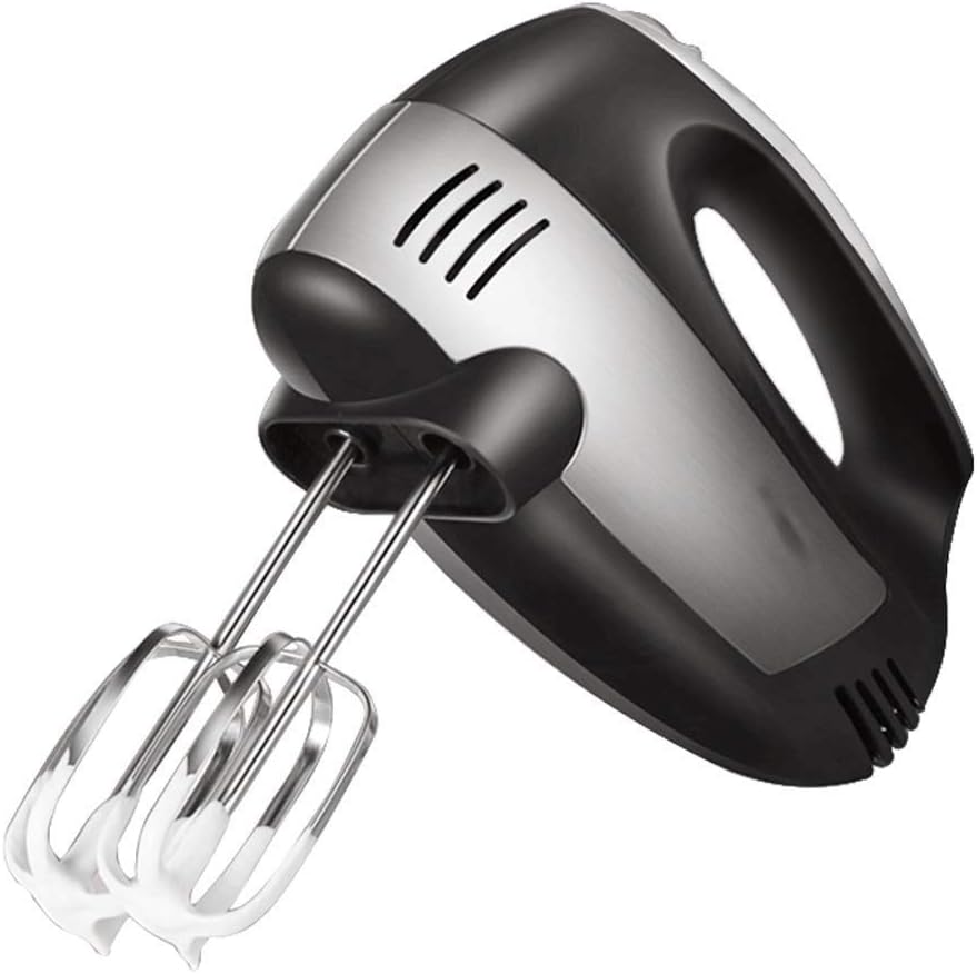 MaGiLL Egg Beater-Compact Hand Mixer Electric for for Whipping + Mixing Cookies, Brownies, Cakes, Dough, Batters, Meringues & More (Color : Black) (Black) fine