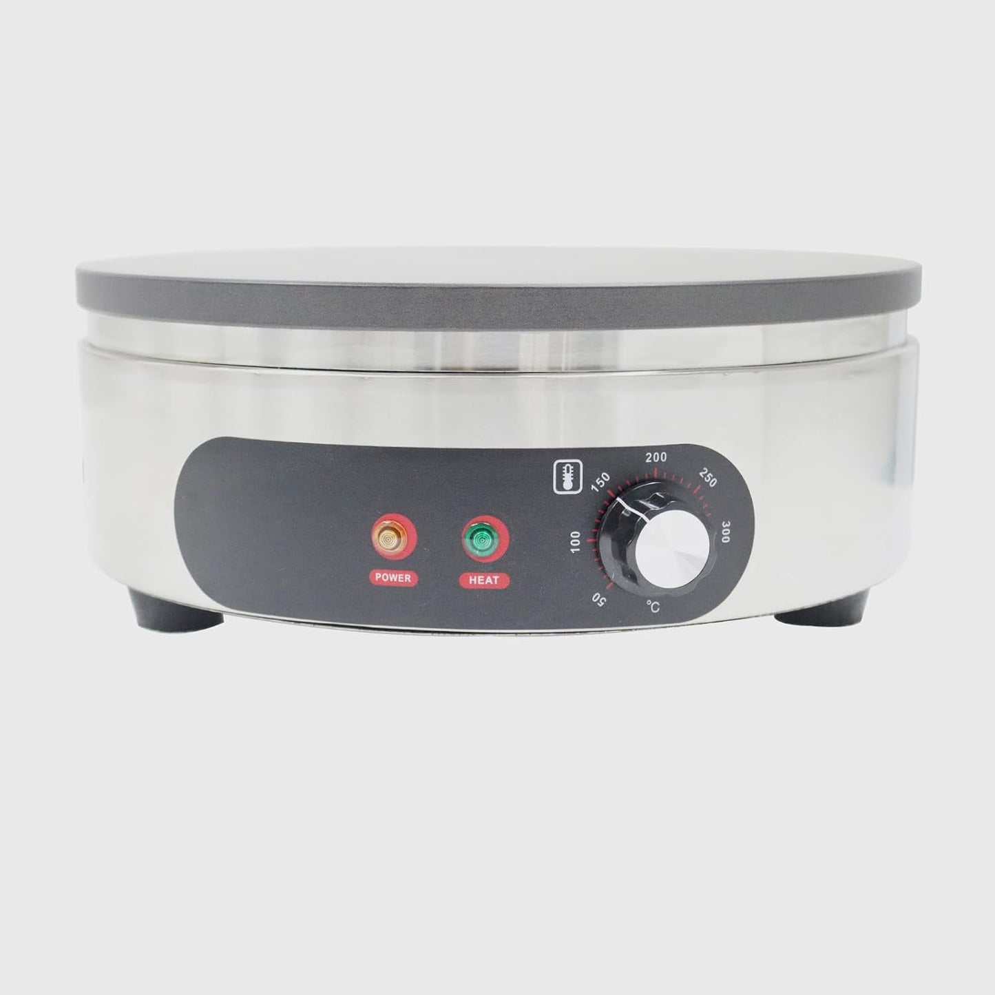 Single Electric Round Crepe Maker 110V 2KW Commercial Pancake Machine Nonstick Pan Griddle Machine Pot Size 15.75″ for Blintzes Eggs Bacon