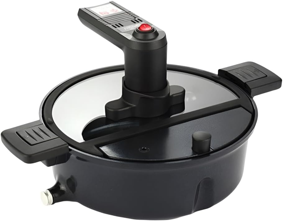 Magic Rotating Cooking Pot Rollpan, PFOA-Free Non-Stick, Battery Operated, for Induction and Gas Stoves