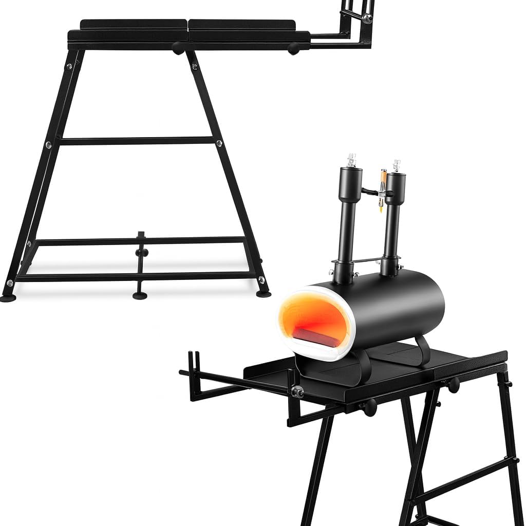 SIMOND STORE Forge Starter Kit Stand - Compatible with All Single Burner & Forge Double Burner Blacksmith Forge kit - Steel Propane Forge - Blacksmithing Starter Kit Stand 24 inch Tool Kit Stand