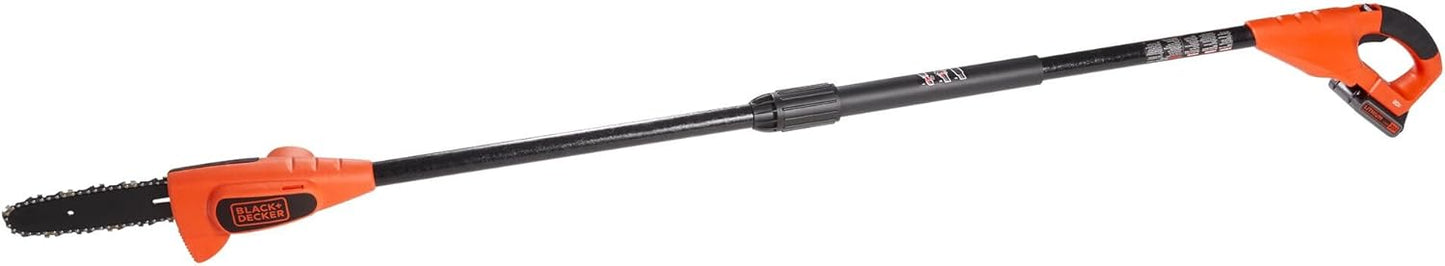 BLACK+DECKER 20V Max Pole Saw for Tree Trimming, Lightweight, Rechargeable Cordless, Extension up to 14 ft Reach, Tool Only, Electric Pole Saw (LPP120B)