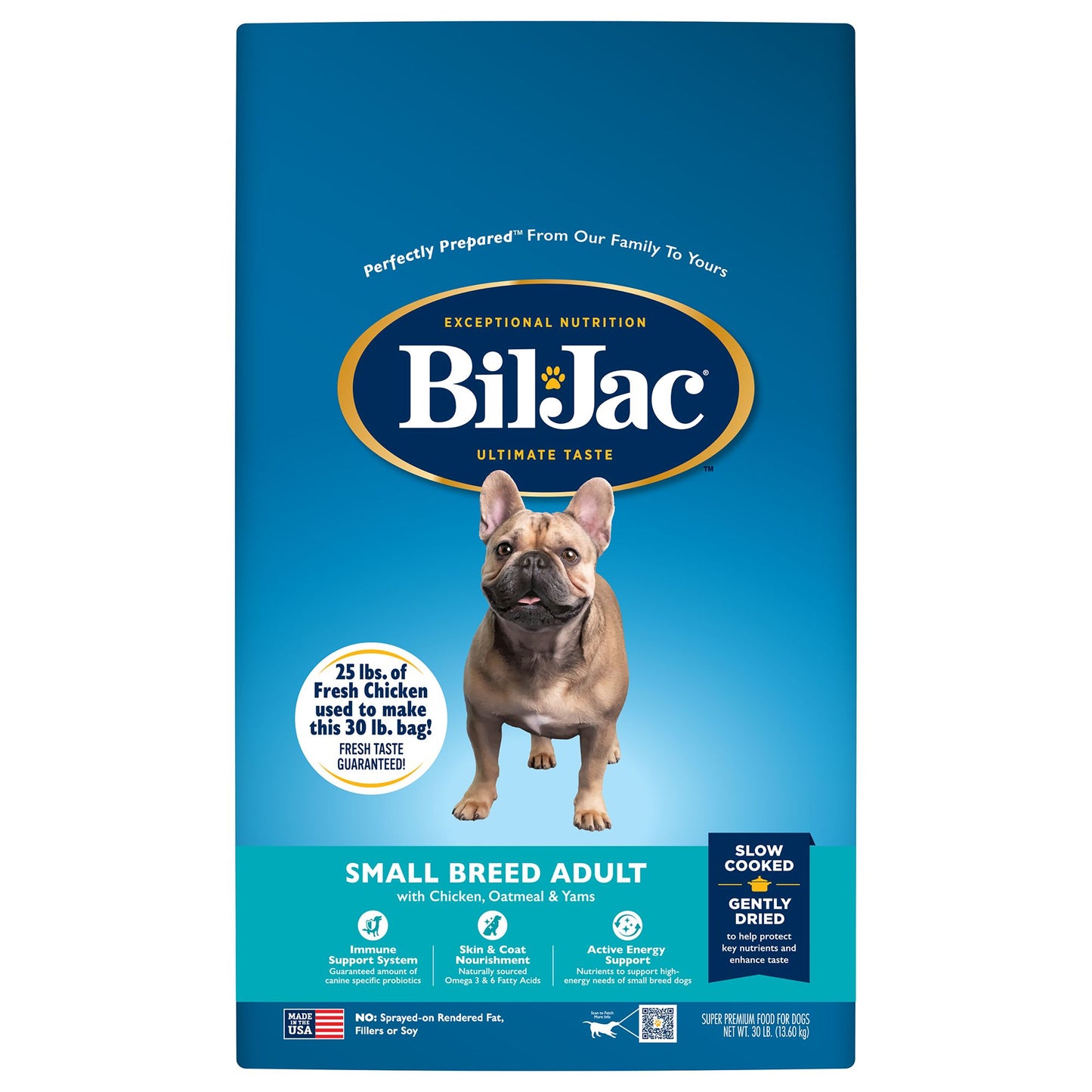 Bil-Jac® Small Breed Adult Dry Dog Food - Chicken, Oatmeal & Yams 15 Lb