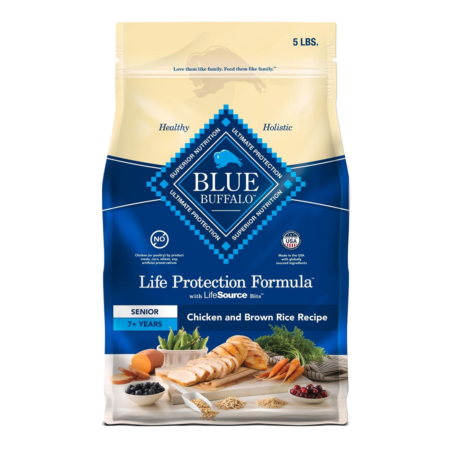 Blue Buffalo® Life Protection Formula™ Senior 7+ Dry Dog Food - Chicken & Brown Rice 34 Lb