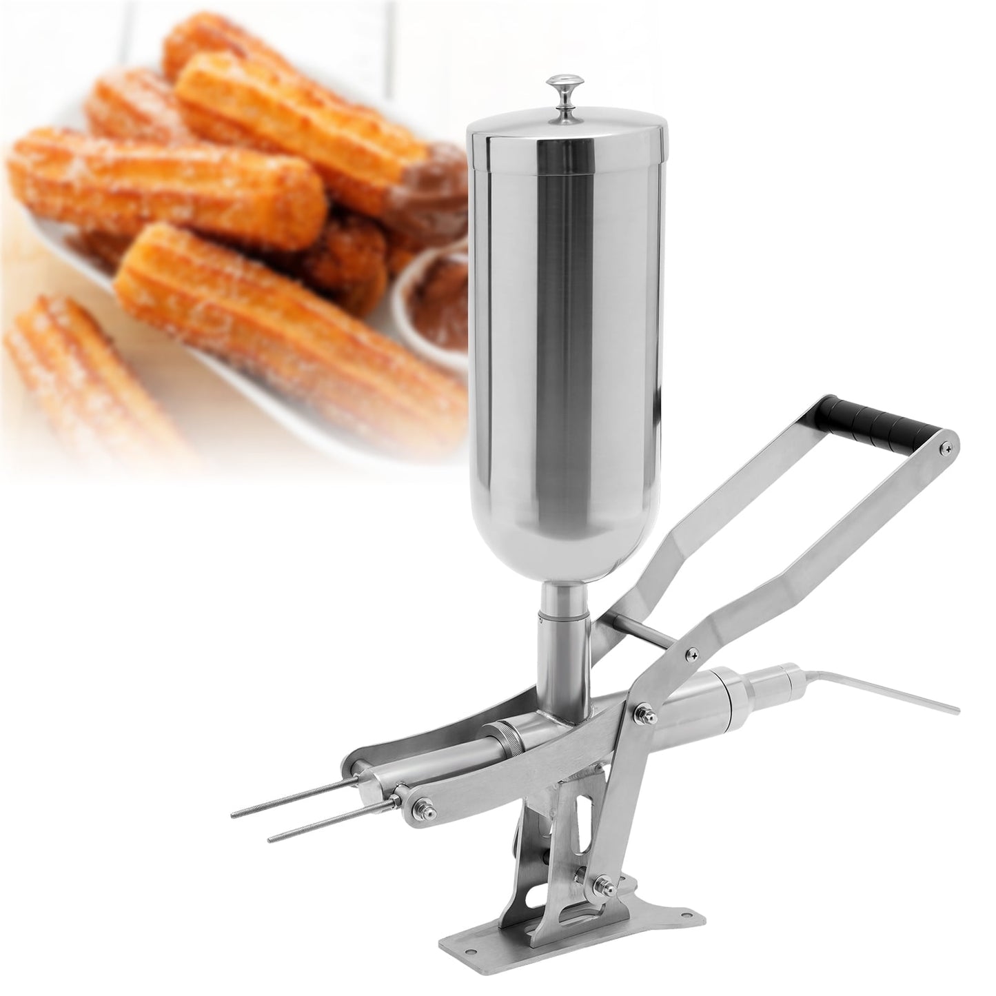 5L Manual Churro Filler, Spanish Donuts Churrera Churros Filler Filling Machine, Stainless Steel Commerical Latin Fruit Donut Machine