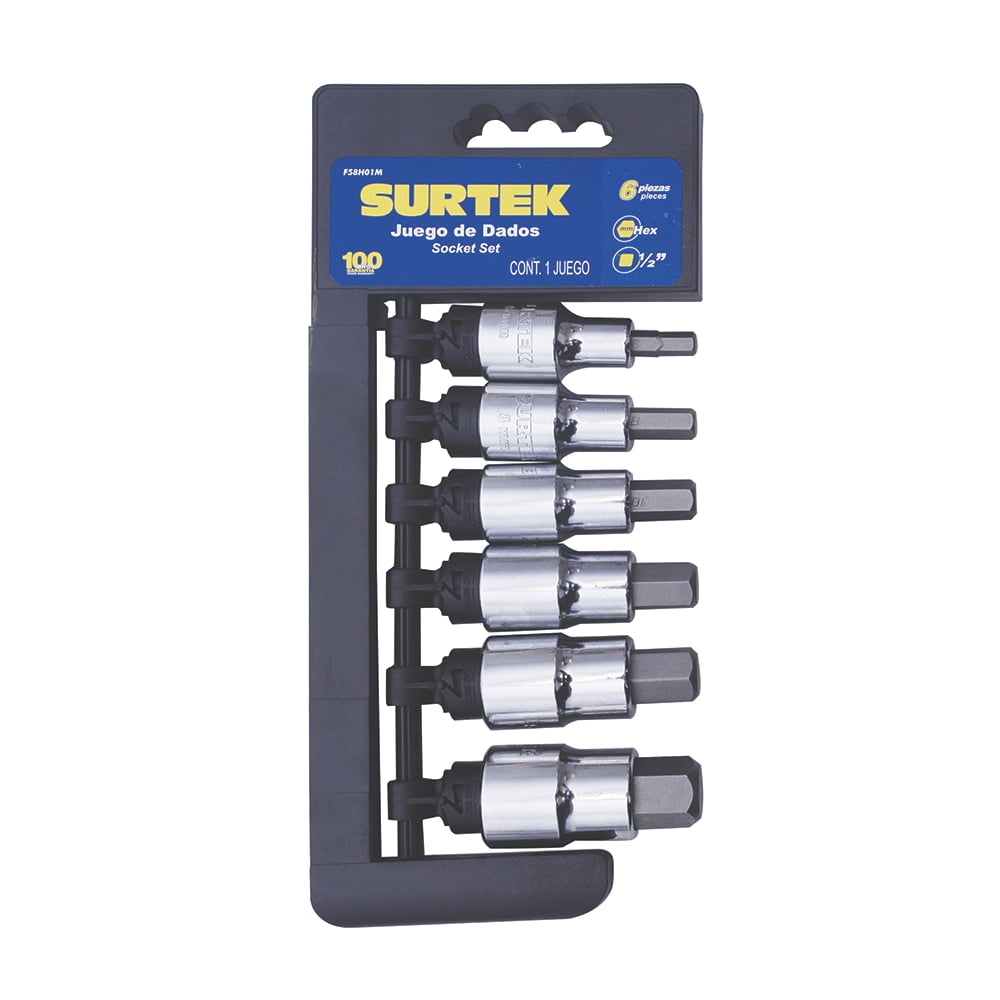 6 Hexagonal Metric Socket Set 1/2†Surtek