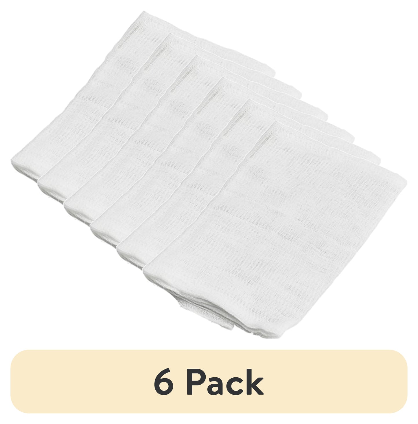 (6 pack) Mainstays 100% Cotton Cheesecloth, 4 Square Yards, Reusable Mesh Straining Cloth for Cheese Making, Canning, Homemade Nut Milk & Cooking