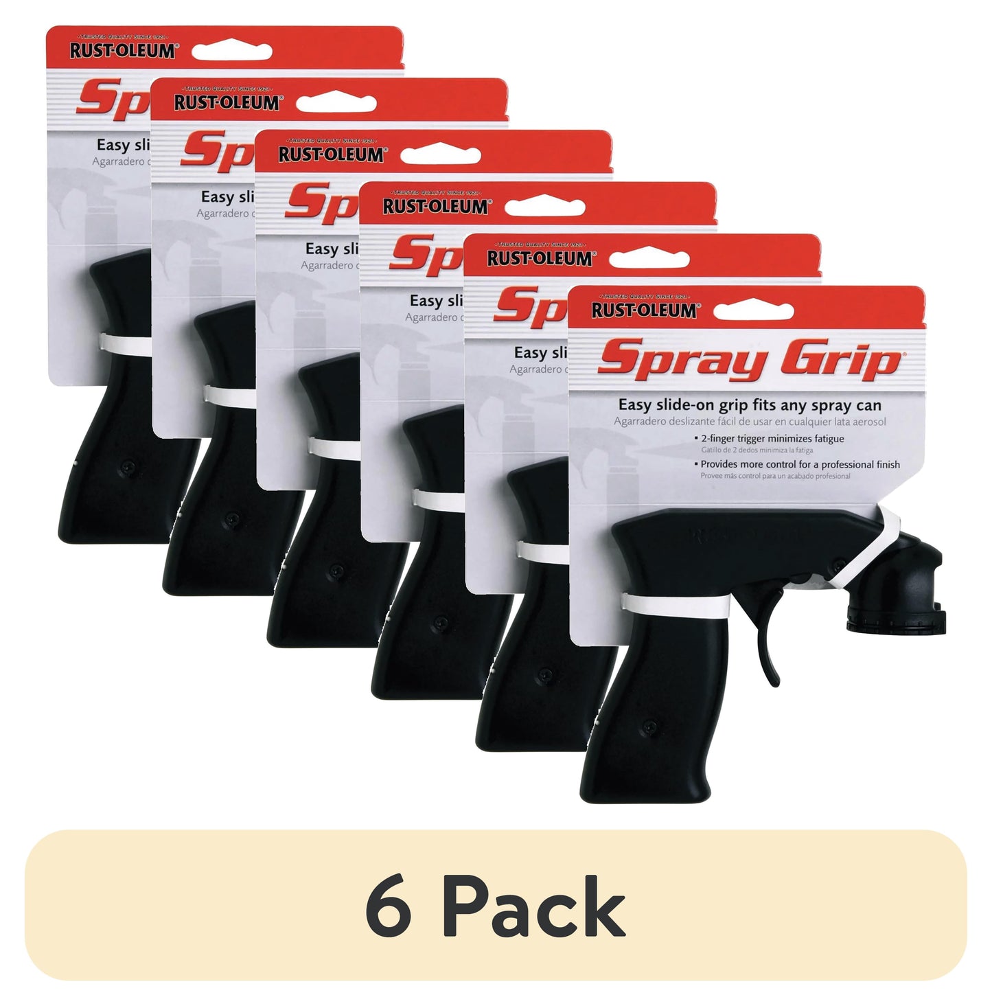 (6 pack) Rust-Oleum Agarradera Económica para Aerosol, Pulverizador de Pintura, 1 Unidad