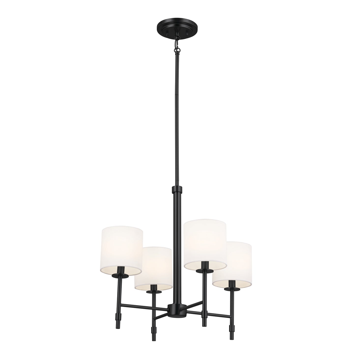 Kichler Ali 4 -Light Black Traditional For Use in Bedrooms, Dining Rooms, Foyers, Kitchens, Living Rooms Chandelier 5269706