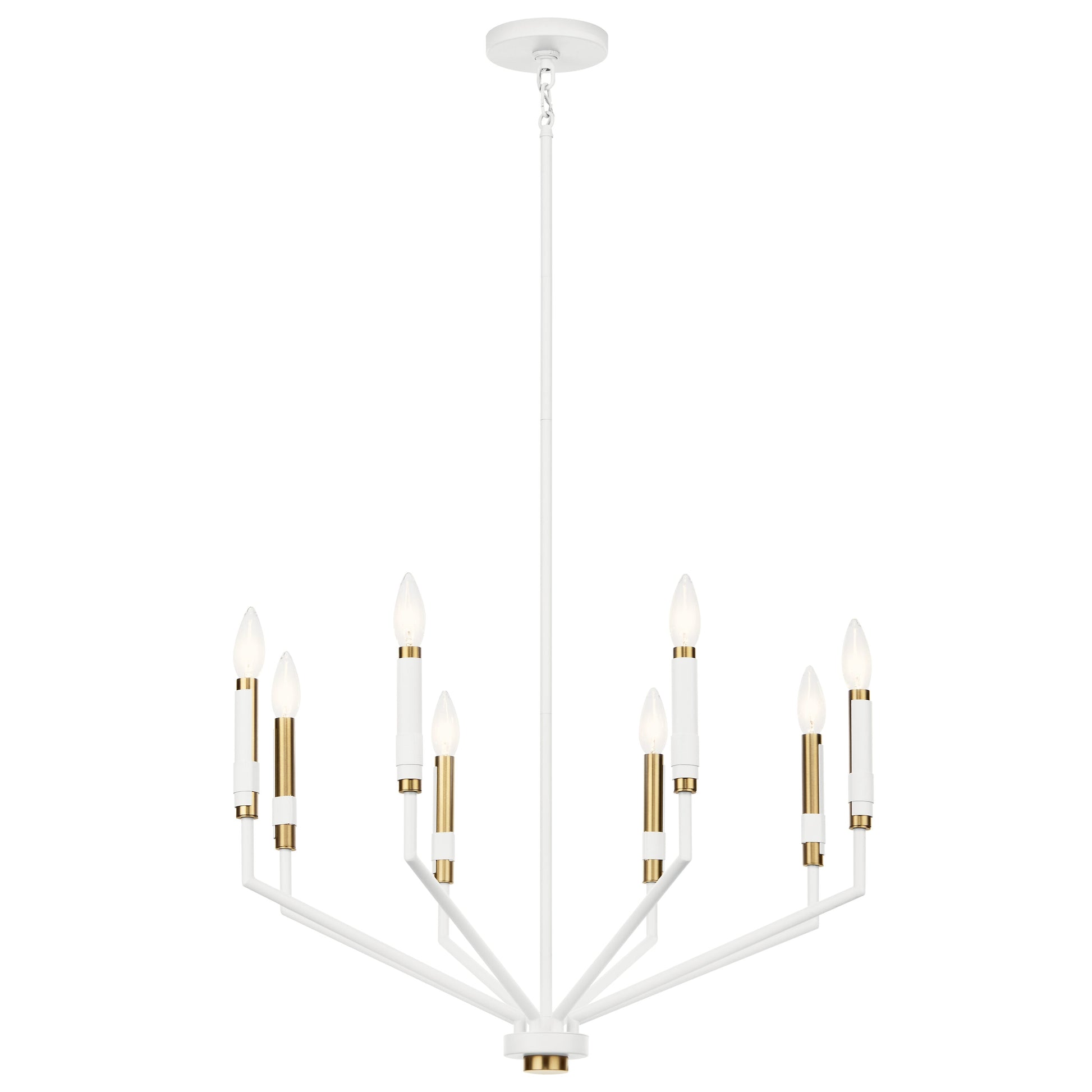 Kichler Armand 8 -Light White Modern/contemporary For Use in Bedrooms, Dining Rooms, Foyers, Kitchens, Living Rooms Chandelier 5271878