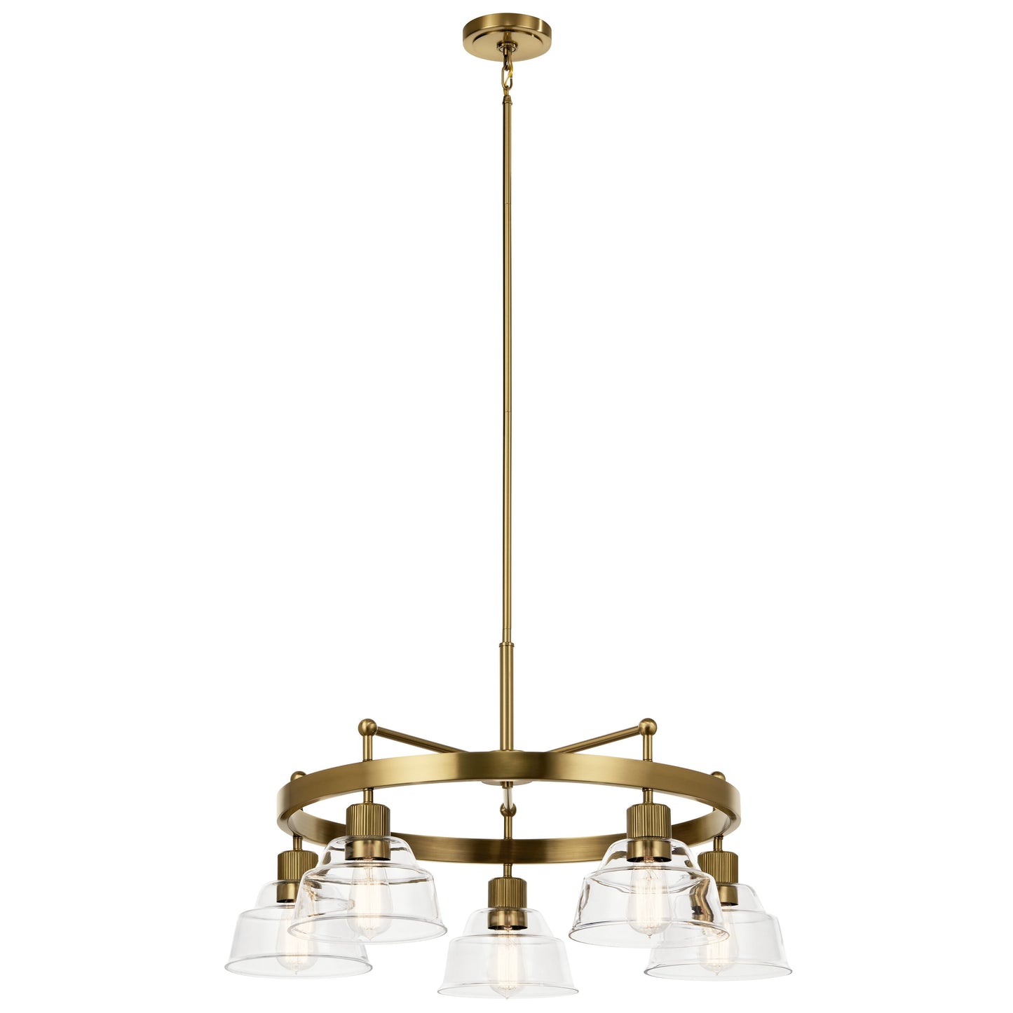 Kichler Eastmont 5 -Light Brushed Gold Vintage For Use in Bedrooms, Dining Rooms, Foyers, Kitchens, Living Rooms Chandelier 5271899
