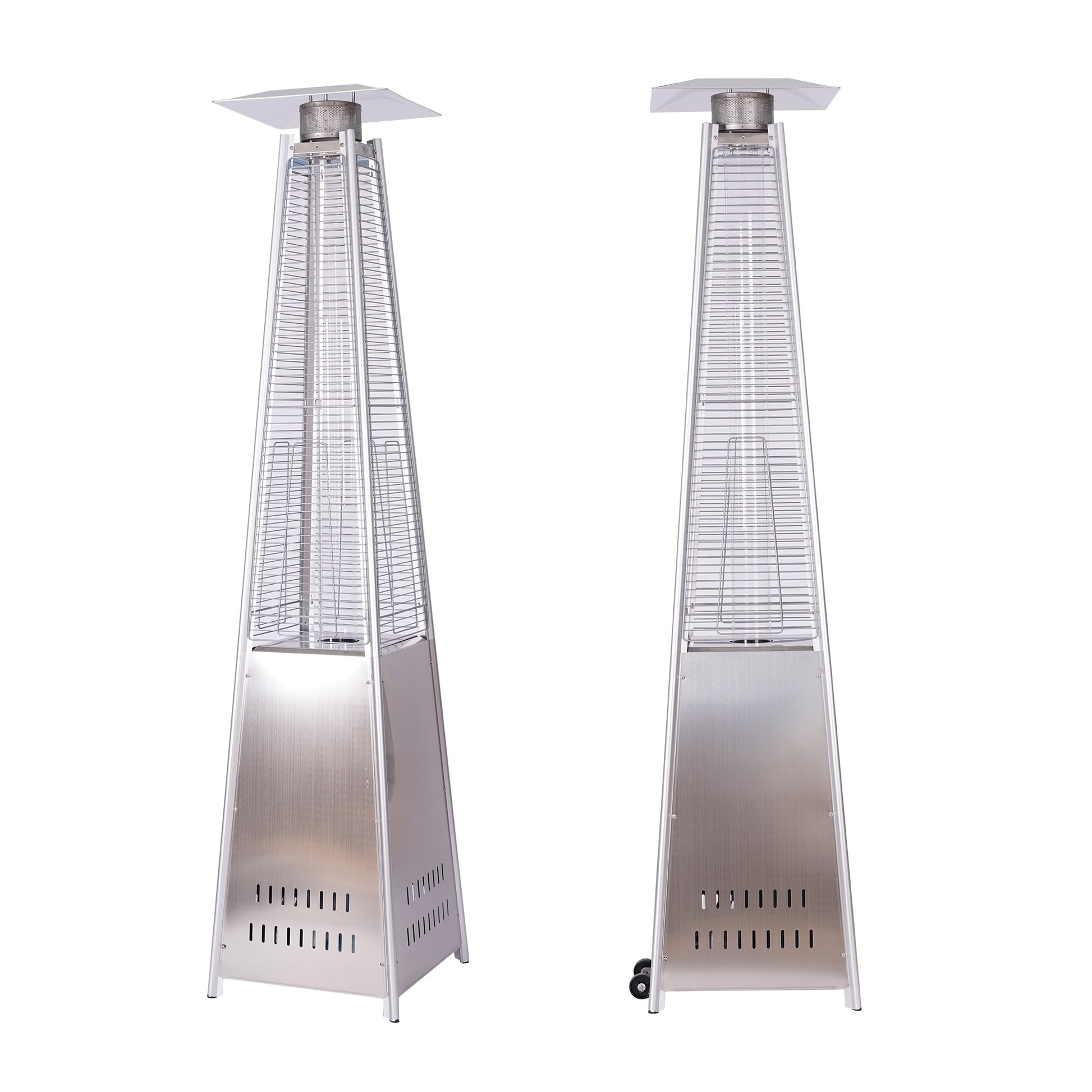 Maocao Hoom 46000 -BTU Silver Steel Floorstanding Liquid propane Patio Heater