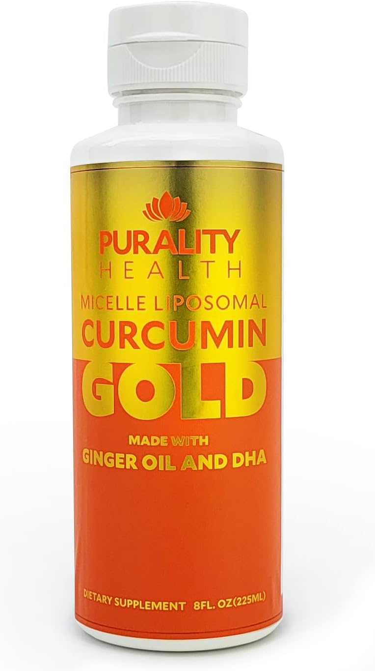 Curcumin Gold, from Turmeric with Ginger Oil & DHA Omega-3s, Micelle Liposomal Enhanced Absorption, Joint Health, 15 Day Supply