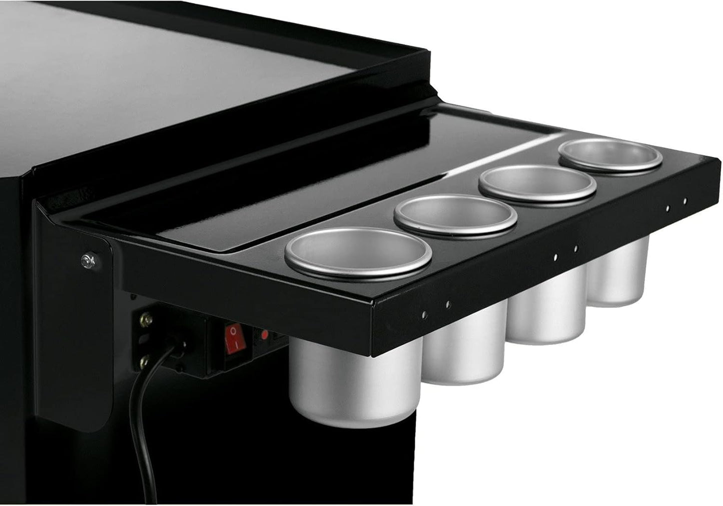 Viper Tool Storage V2SBL Viper Tool Storage Folding Side Shelf With Power Strip With Usb Black