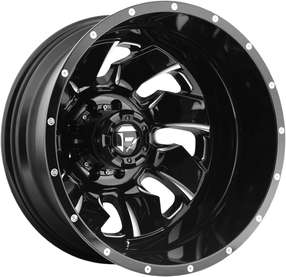 Fuel D574 Cleaver Dually Rear 20x8.25 8x6.5" Black/Milled Wheel Rim 20" Inch D57420827245