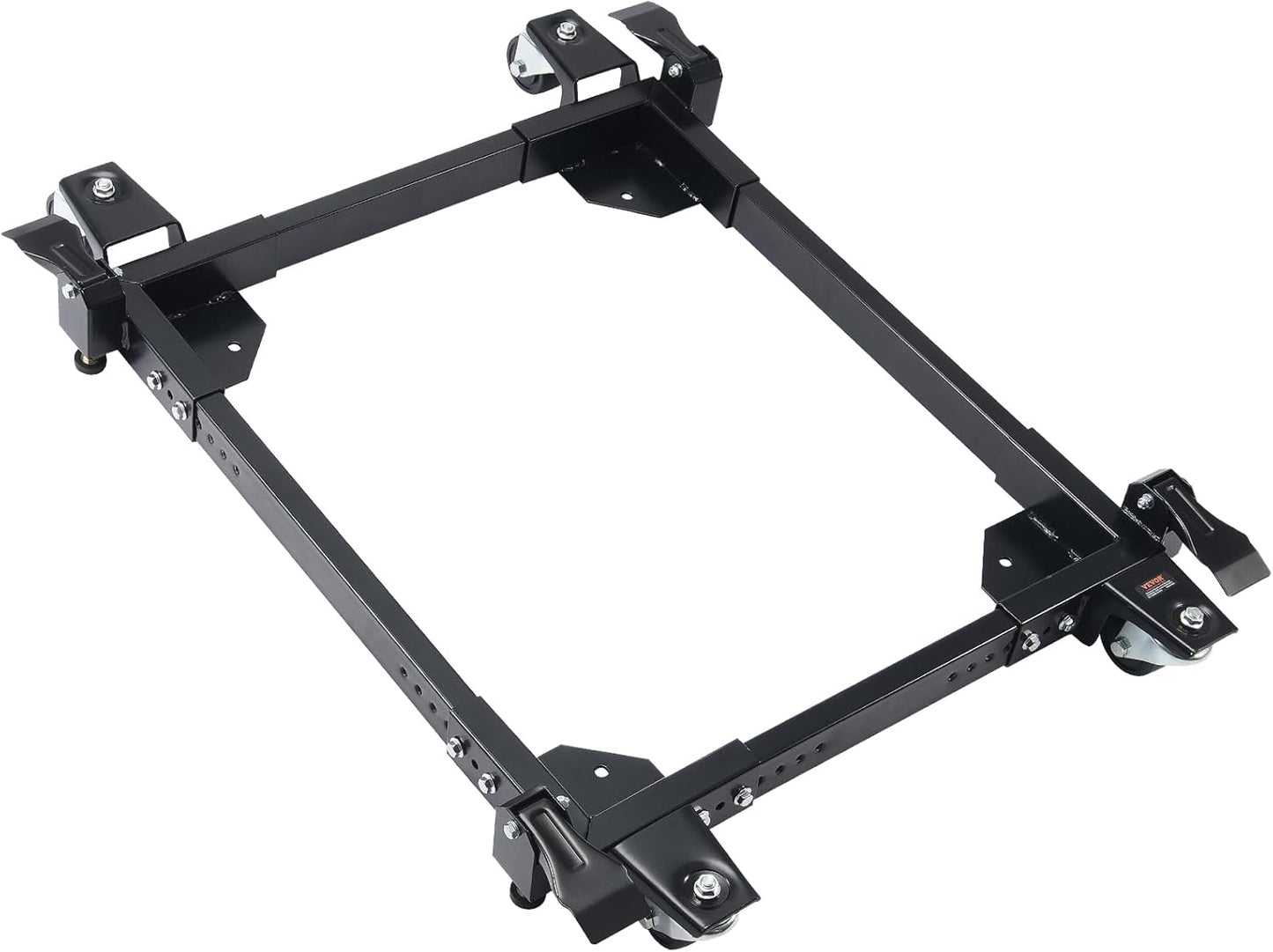 VEVOR Mobile Base, 1500 lbs Capacity, Adjustable from 20" x 24.5" to 28" x 33.5", Heavy Duty Universal Mobile Base Stand with 4 Swivel Wheels, for Woodworking Equipment, Bandsaw, Power Tool, Machine