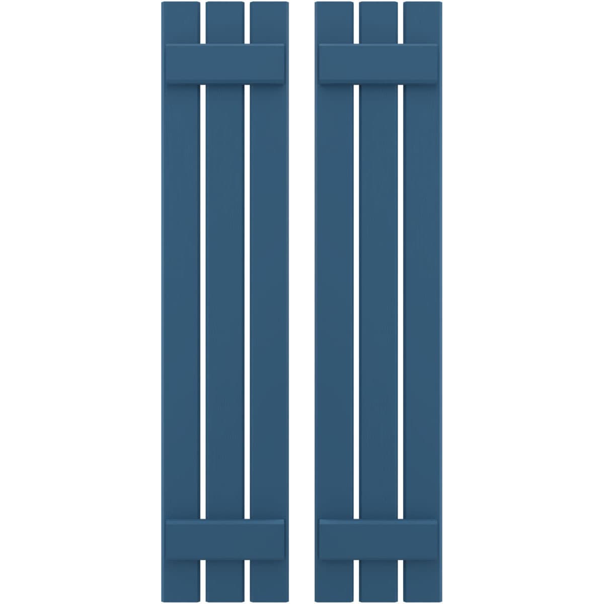 Ekena Millwork 11.5-in W x 71-in H Sojourn Blue Board and batten Wood Exterior Shutters ( 2 -Pack )