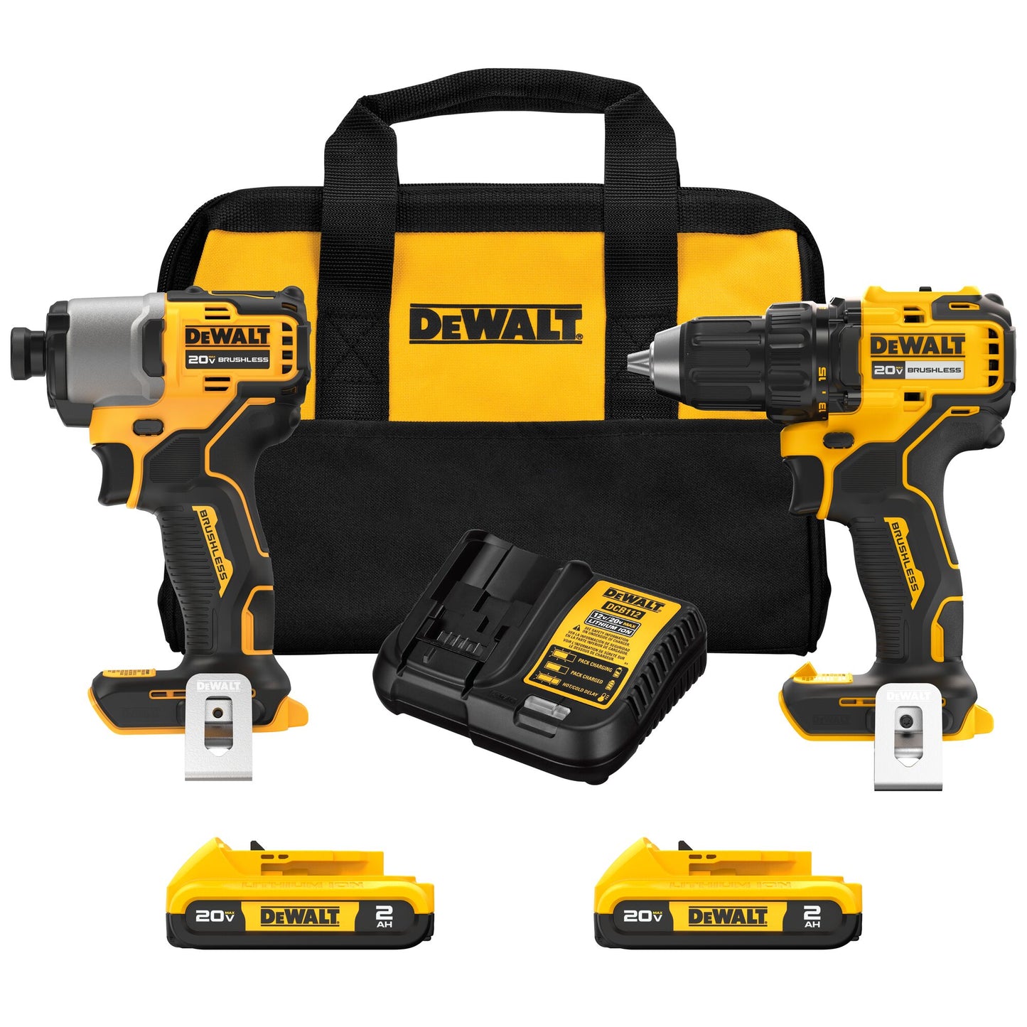 DEWALT 20V MAX 2-Tool Brushless Power Tool Combo Kit with Soft Case (2-Batteries and Charger Included) DCK227D2