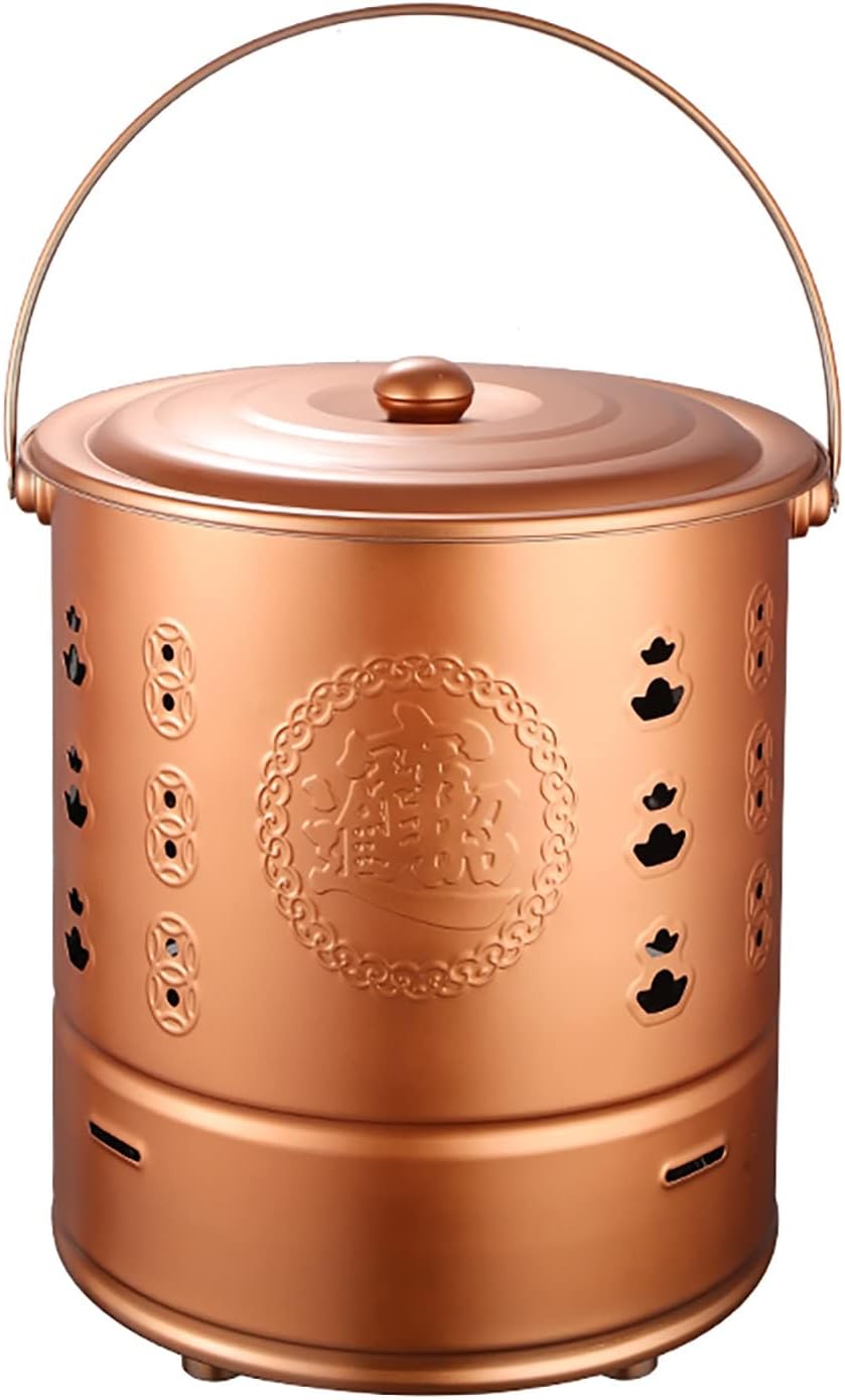 Garden Incinerator Stainless Steel Burn Barrel Metal Incinerator Can, Durable and Beautiful Metal Garden Furnace, Perfect for Burning Leaves, Weeds - Five (Size : 45CM)