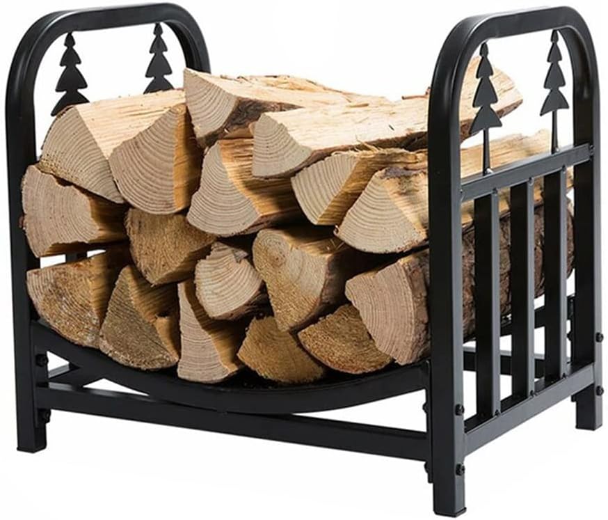 Firewood Storage Rack Iron Black Christmas Tree Fireplace Tools Firewood Rack Fireplace Decoration Wood Firewood Rack Home