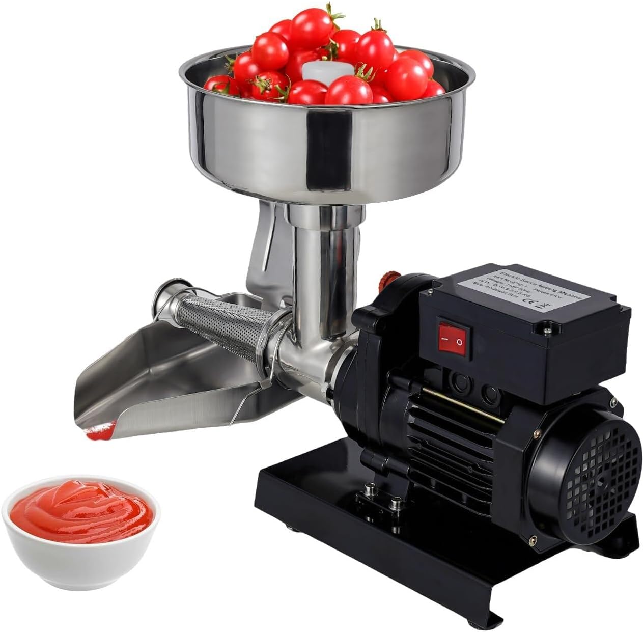 450W Electric Tomato Strainer, Commercial Tomato Milling Machine Stainless Steel Tomato Sauce Maker Machine Food Press Machine for Tomato Strawberry and Blueberry Sauce, 20240311