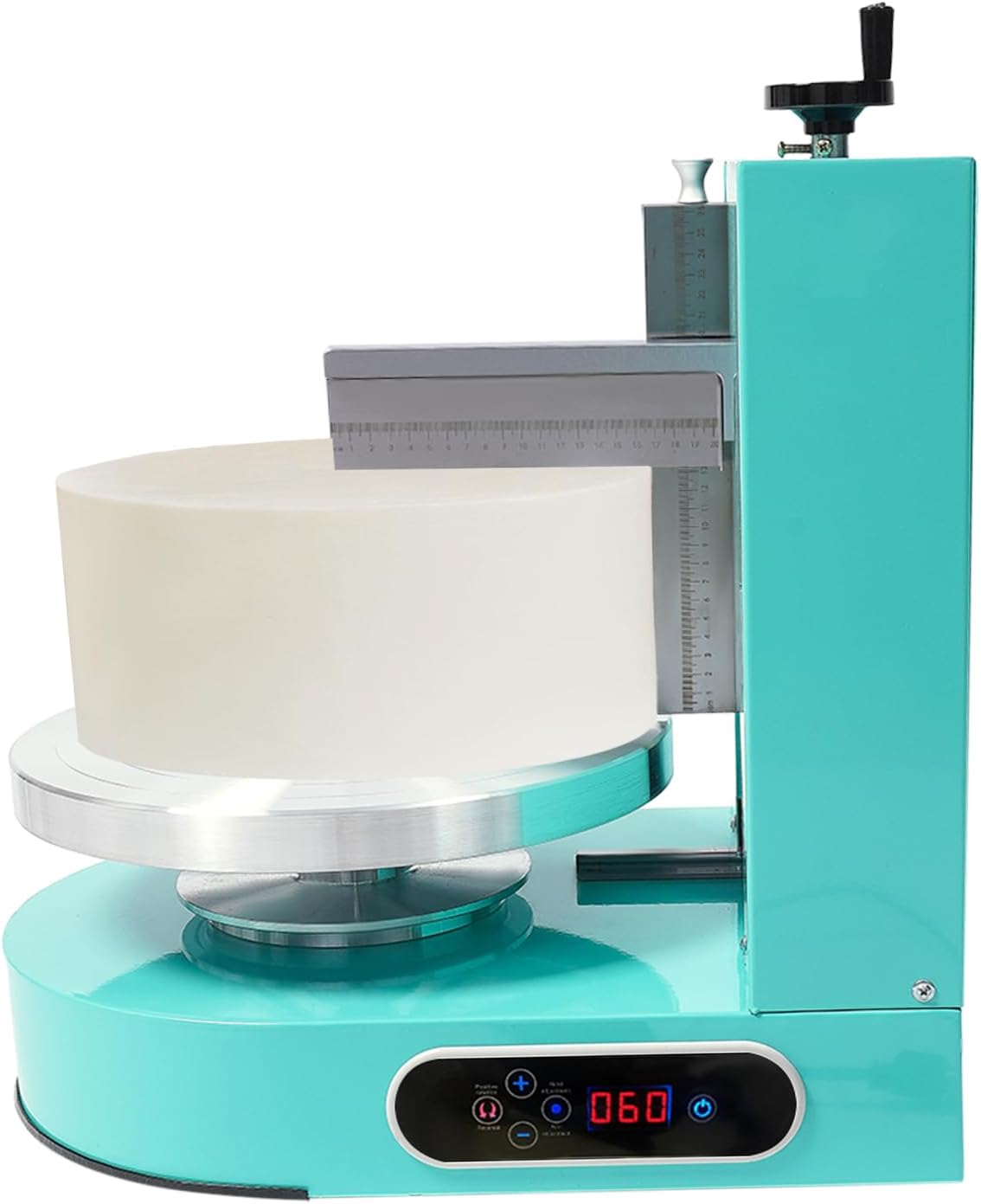 Cake Decorating Machine, 200W Auto Tabletop Cake Cream Smooth Coating Spreading Machine with LCD Display Speed Max. 320RPM, Suit 4-12 inch Cakes for Households Dessert Shops (Green)