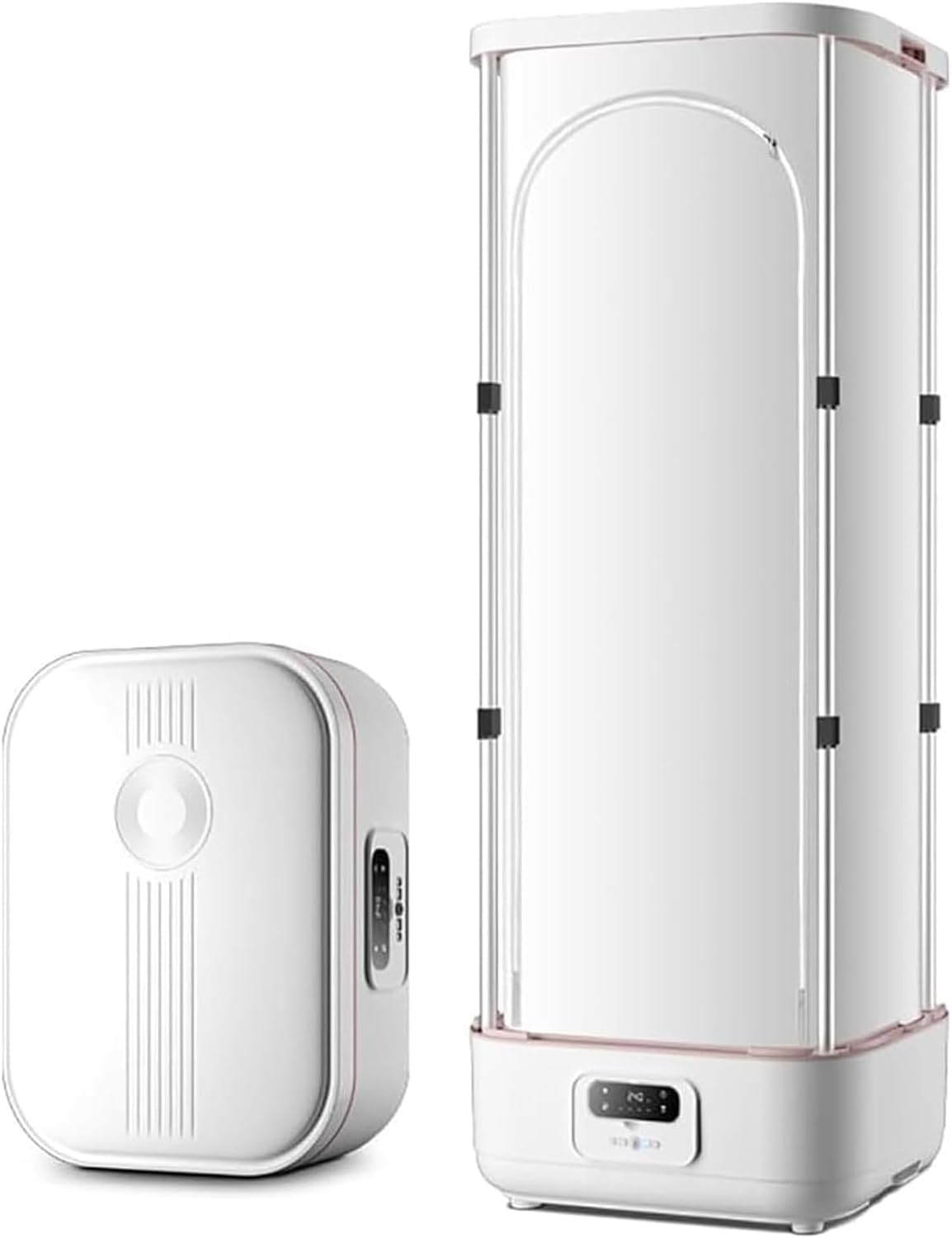 Standing Garment Steamer, Collapsible Automatic Wireless Vertical Steam Iron with Wrinkle Removal Clip, Hanging Ironing Machine for Clothes Household Appliance