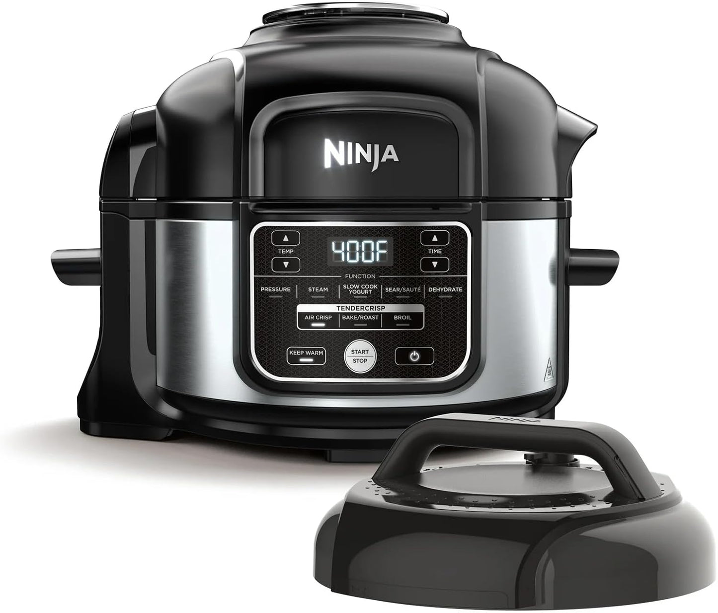 Ninja Foodi 10-in-1 Pressure Cooker, 5-Quart, Stainless Steel Multi-Cooker – Air Fry, Steam, Bake, Roast, Broil, Dehydrate & More, Compact All-in-One Programmable Cooker