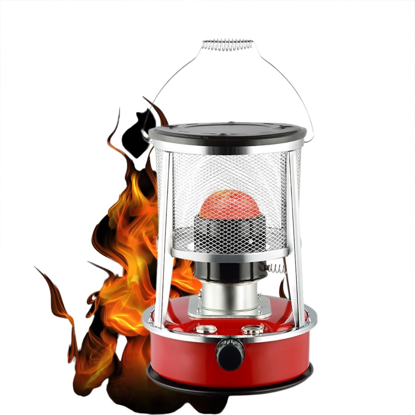 High-efficiency Indoor Kerosene Heater 9000 Btu Indoor/outdoor Dual-use Kerosene Stove Suitable for Home, Garage, Basement, and Camping(Red)