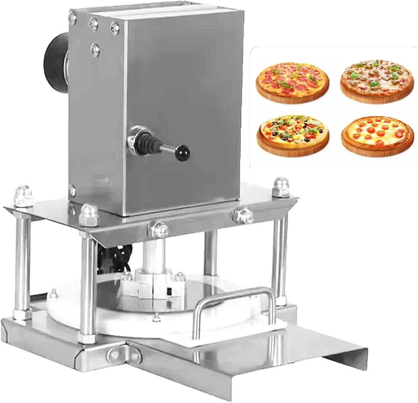 ZYUIOTHJK Household Pizza Pastry Press Machine, Manual Dough Roller, 22cm\/25cm\/30cmadjustable Thickness Dough Machine, for Rolling of Pizza and Various Dough Cake(22cm)