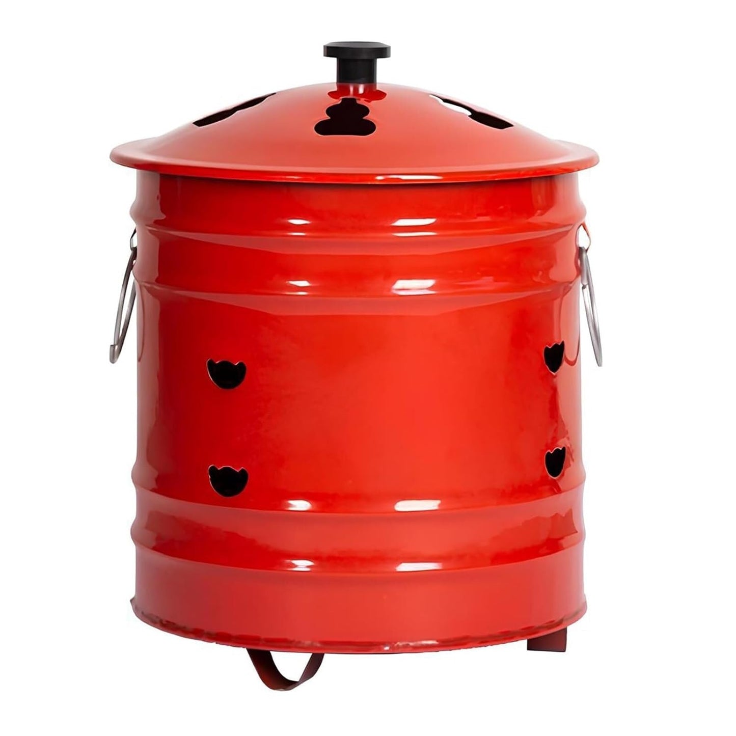 Burn Barrel for Paper Burning, Metal Trash Burning Container with Handle, Ideal for Safely Burning Documents and Papers