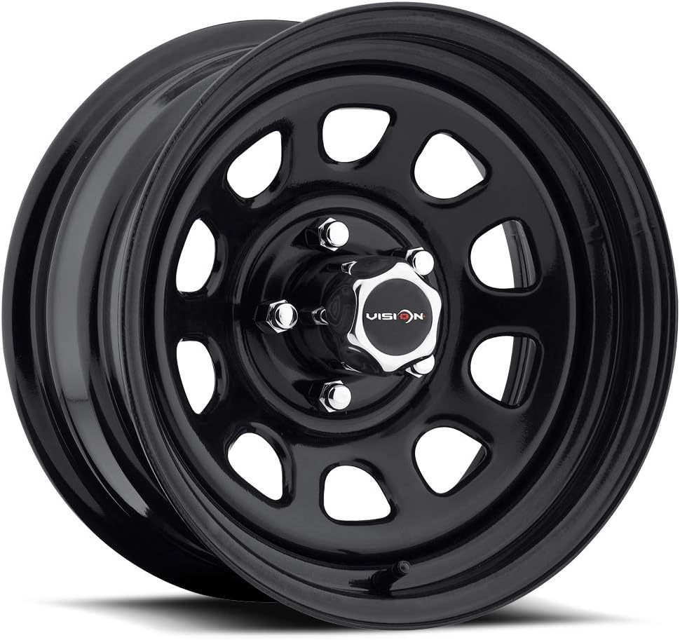 VISION HD/TRAILER D WINDOW Black Wheel with Gloss (0 x 7. inches /8 x 165 mm, 0 mm Offset)
