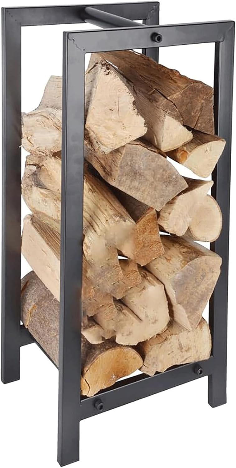 Rectangle Floor Firewood Rack, Rust-Resistant Log Rack, Indoor/Outdoor Wood Rack for Firewood/Log/Lumber/Kindling
