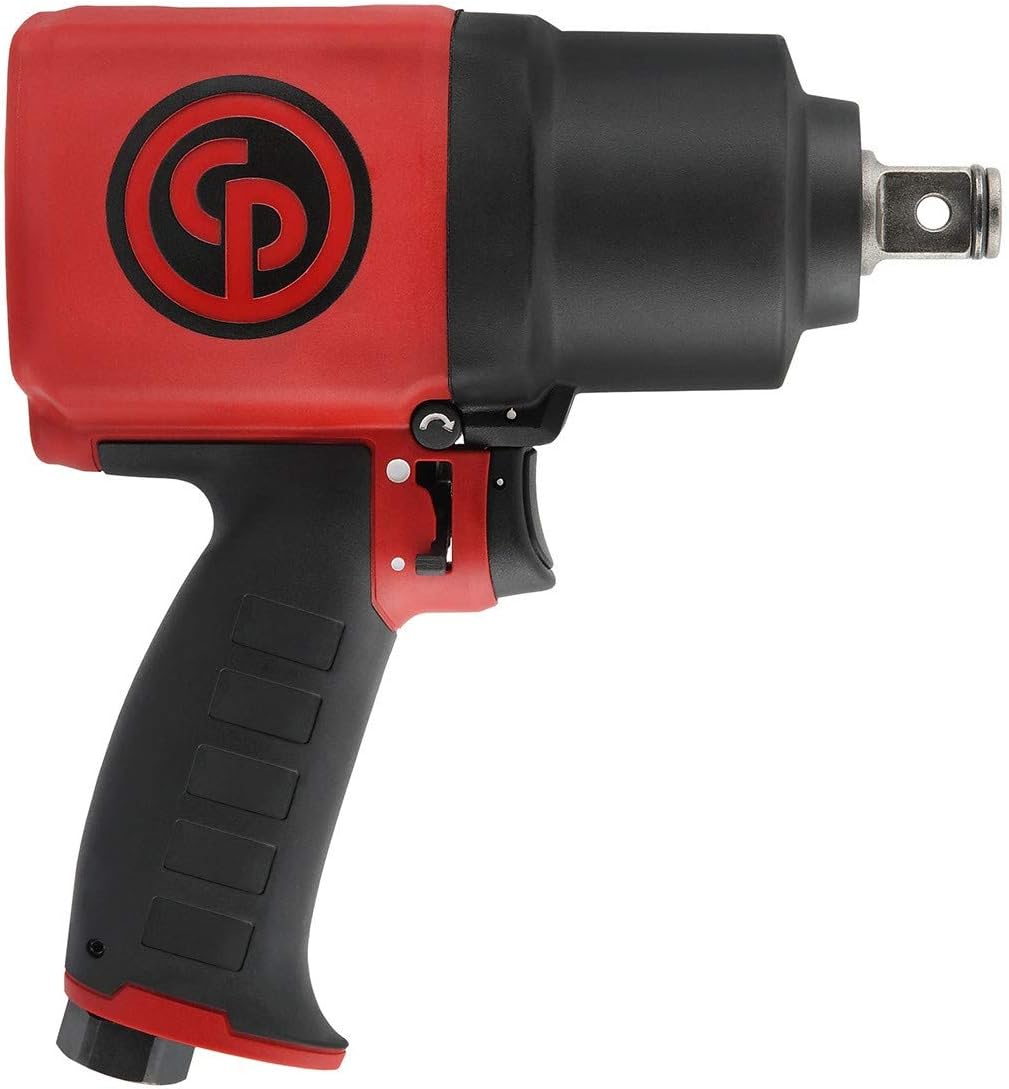 Chicago Pneumatic CP7769 Air Impact Wrench (3/4 Inch), Air Impact Gun Industrial Repair & Assembly Tool, Pistol Handle, Twin Hammer, Max Torque Output 1400 ft. lbf/1650 Nm, 6500 RPM