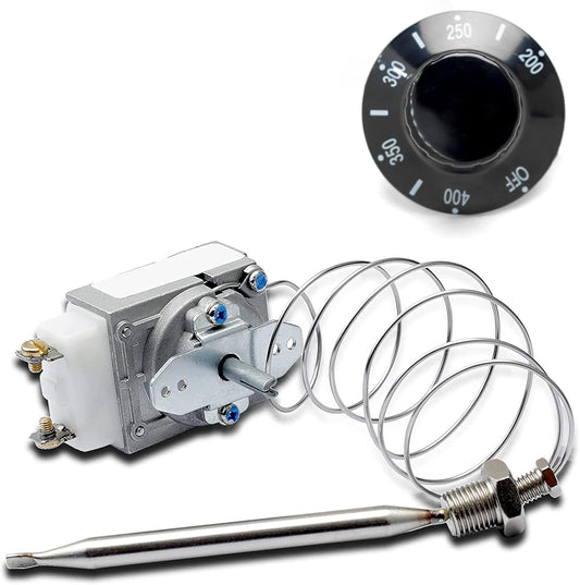 60125401 for Deep Fryer 1175 thermostat compatible with imperial fryer, 1/4" Thread Mpt Stuff Box, RX-1-36 Thermostat compatible with Pitco, 200-400F
