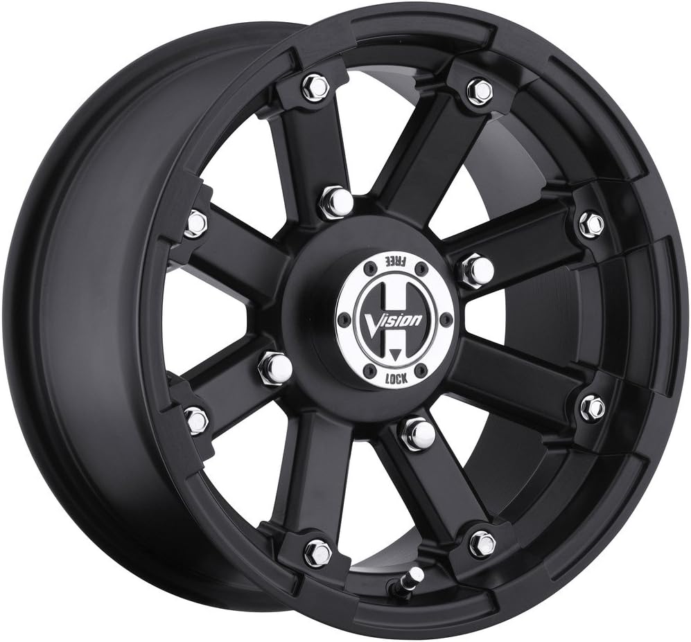 VISION WHEEL - 393 lock out - 14 Inch Rim x 7 - (4x115) Offset (2.5) Wheel Finish - Matte black