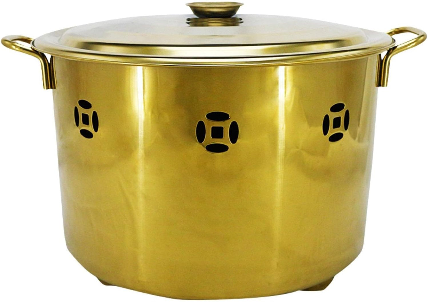 Stainless Steel Incinerator with Lid - 44cm/17.3in Diameter, Easy-to-Use Burning Barrel for Leaves & Garbage, Vent Design for Efficient Burning, No Assembly Required