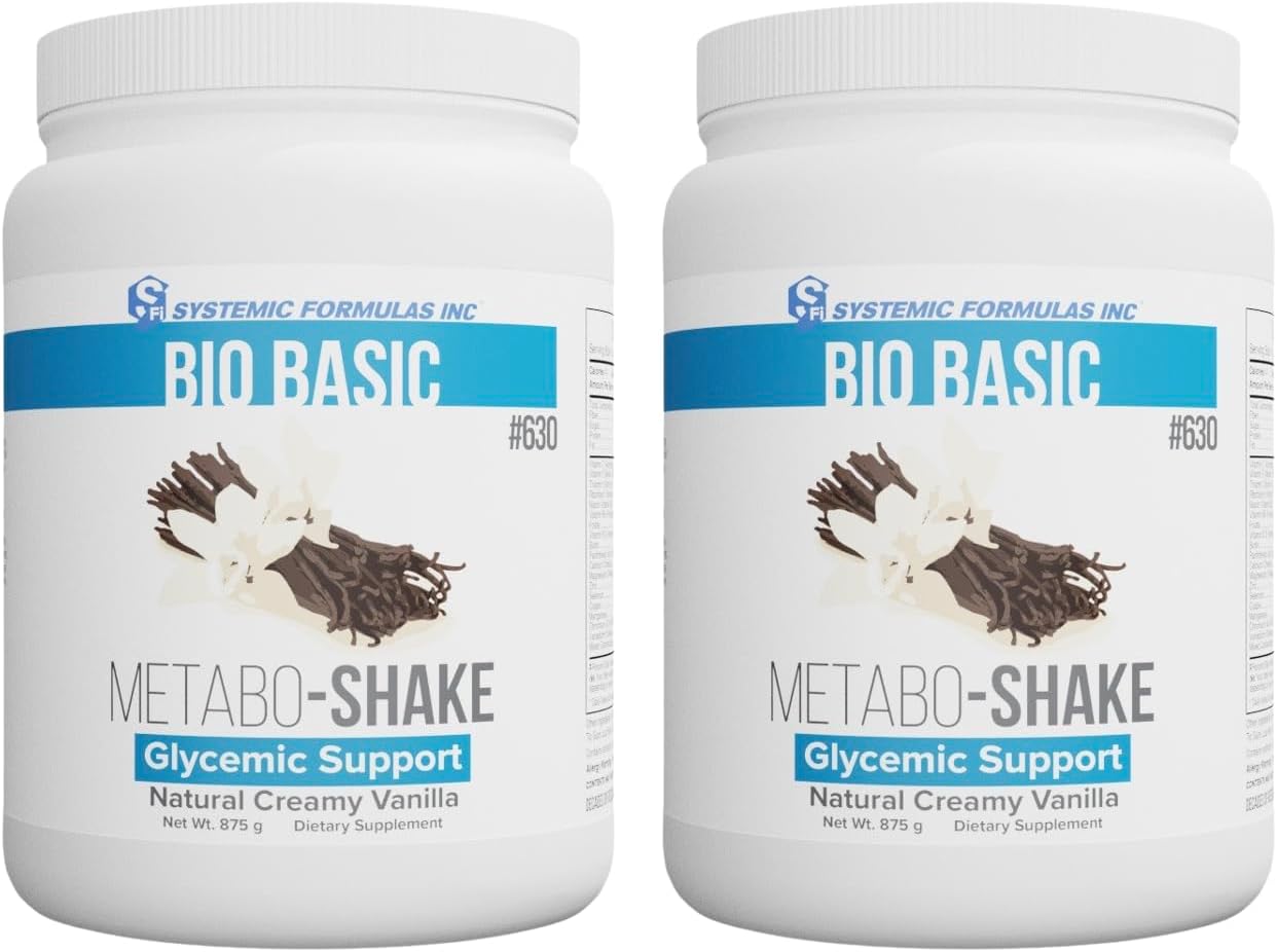 Systemic Formulas Vanilla Plant Protein Shake β Natural, Vegan, Gluten-Free, Non-GMO, 875g, No Dairy or Egg (Pack of 2)