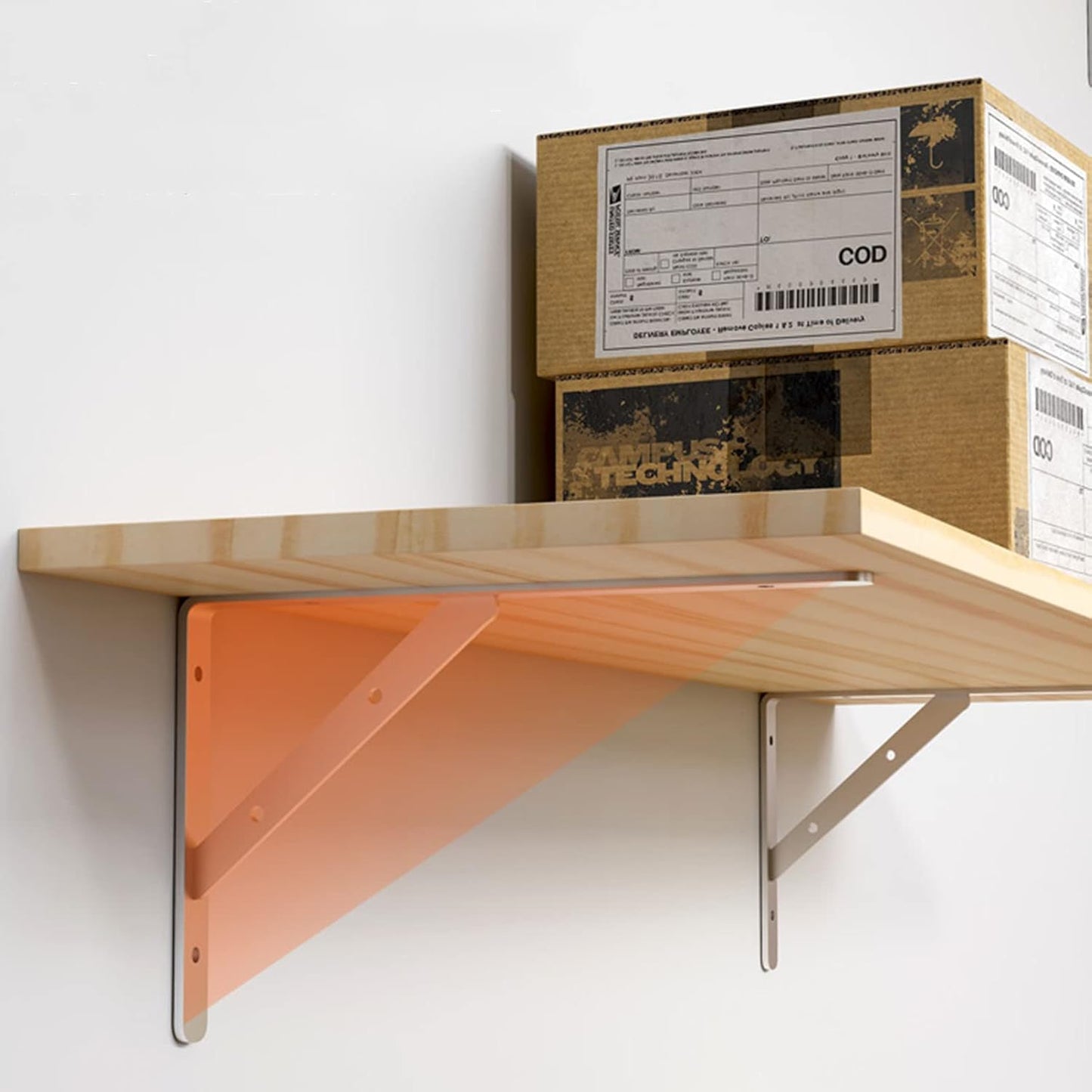 YHdtUO Wall Shelf Garage Storage Rack Wall Mounted Floating Shelves | Versatile Wood Shelves Floating Bookshelf for Home\/Kitchen\/Laundry\/Restaurant\/Bar | Appliance & E,60×30cm