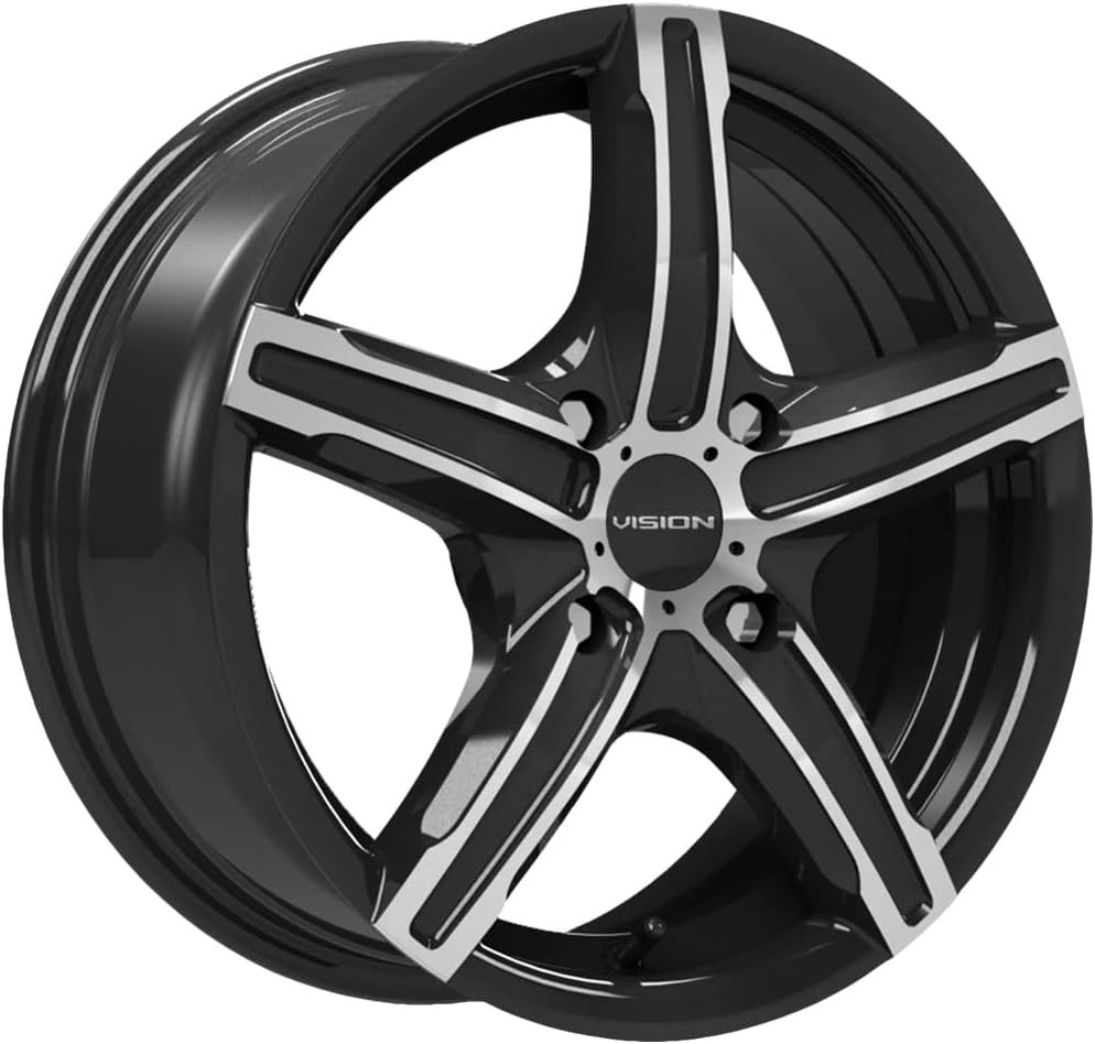 Vision 469 Boost 15x6.5 4x100 +38mm Black/Machined Wheel Rim 15" Inch