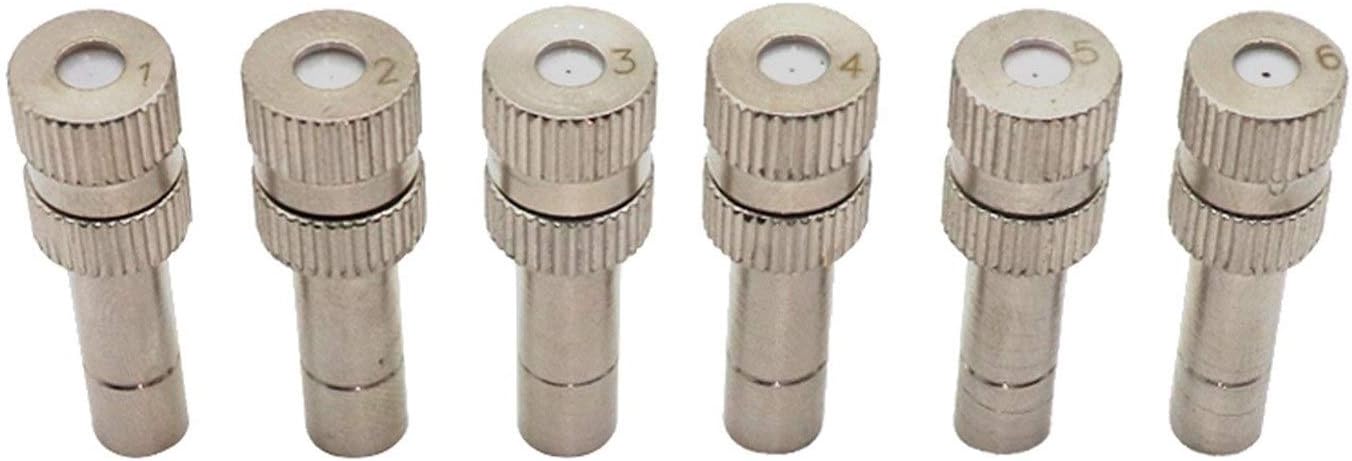 Pfeilzieher 40pcs Brass misting nozzles for Outdoor Cooling System Mister Nozzle atomizing misting Sprayer Fog nozzles for Garden humidification dust Control Landscaping 6mm Size 03 mm