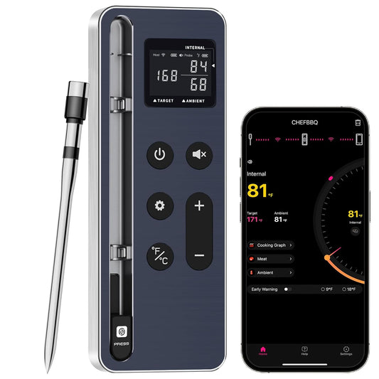 Smart Bluetooth Wireless Meat Thermometer \u2013 Wireless Smart Digital Meat Thermometer for Grilling, BBQ, Oven, Smoker, Air Fryer, and Kitchen \u2013 Perfect for Steak, Chicken, Turkey