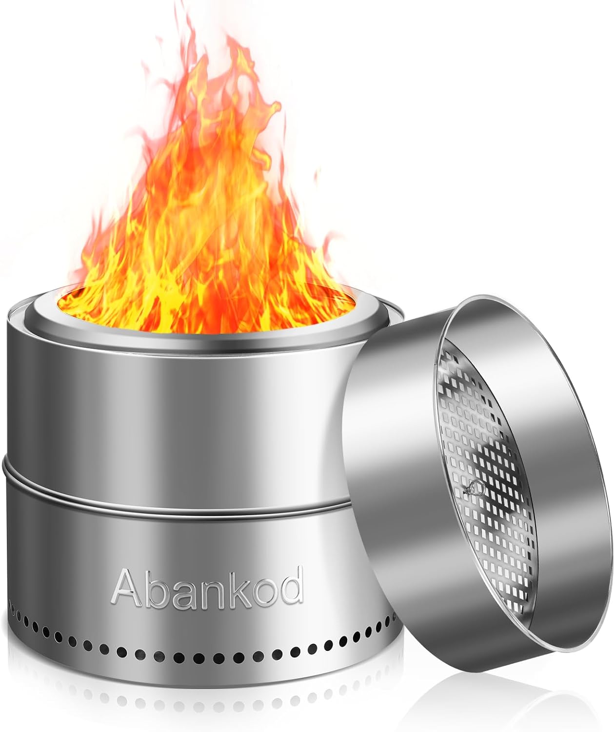 Smokeless Fire Pit Outdoor 20 inch Portable Fire Pit with Carry Bag, Stainless Steel Wood Burning Fire Pits for Camping, Picnic,Backyard Patio, Bonfires.