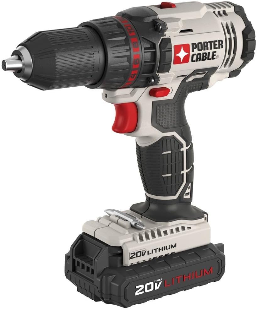PORTER-CABLE 20V MAX* Cordless Drill/Driver, 1/2-Inch, Tool Only (PCC601LB)