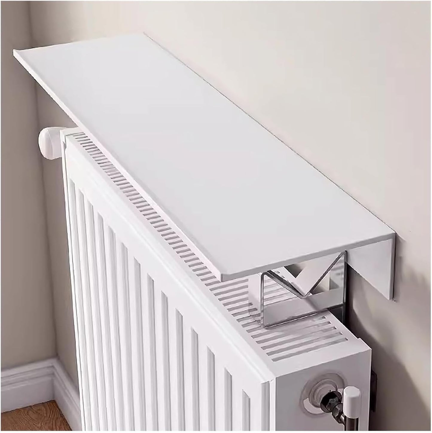 Radiator cover with ventilation slats, Splicable Radiator Heater Top Cover for Patio\/Front Door Entry\/Farmhouse with Brackets(Length-200cm (3 section))