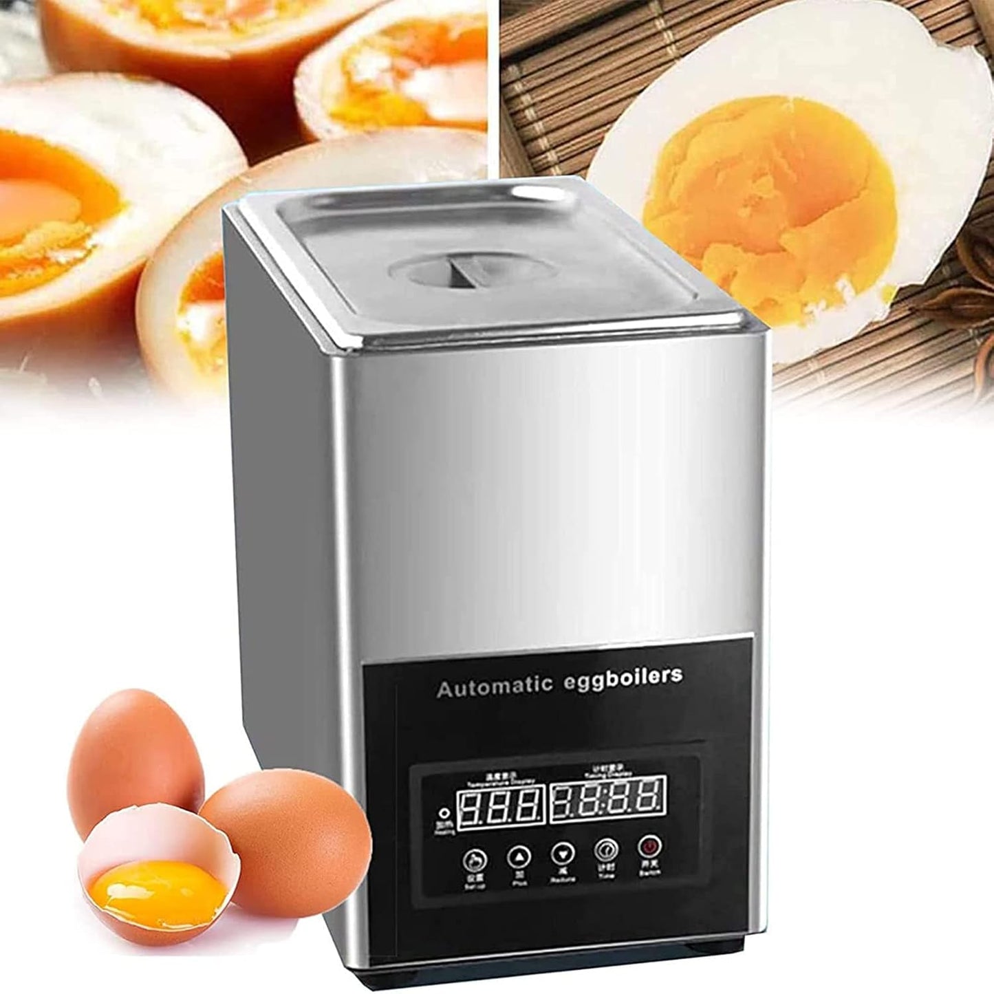 800w Egg Boiler Cooker,Commercial 9l Egg Boiler Machine,Professional Large Capacity Egg Cooker,Timed 0~99 Minutes 50 Eggs Half-Boiled Egg Machine Egg Automatic Boilers