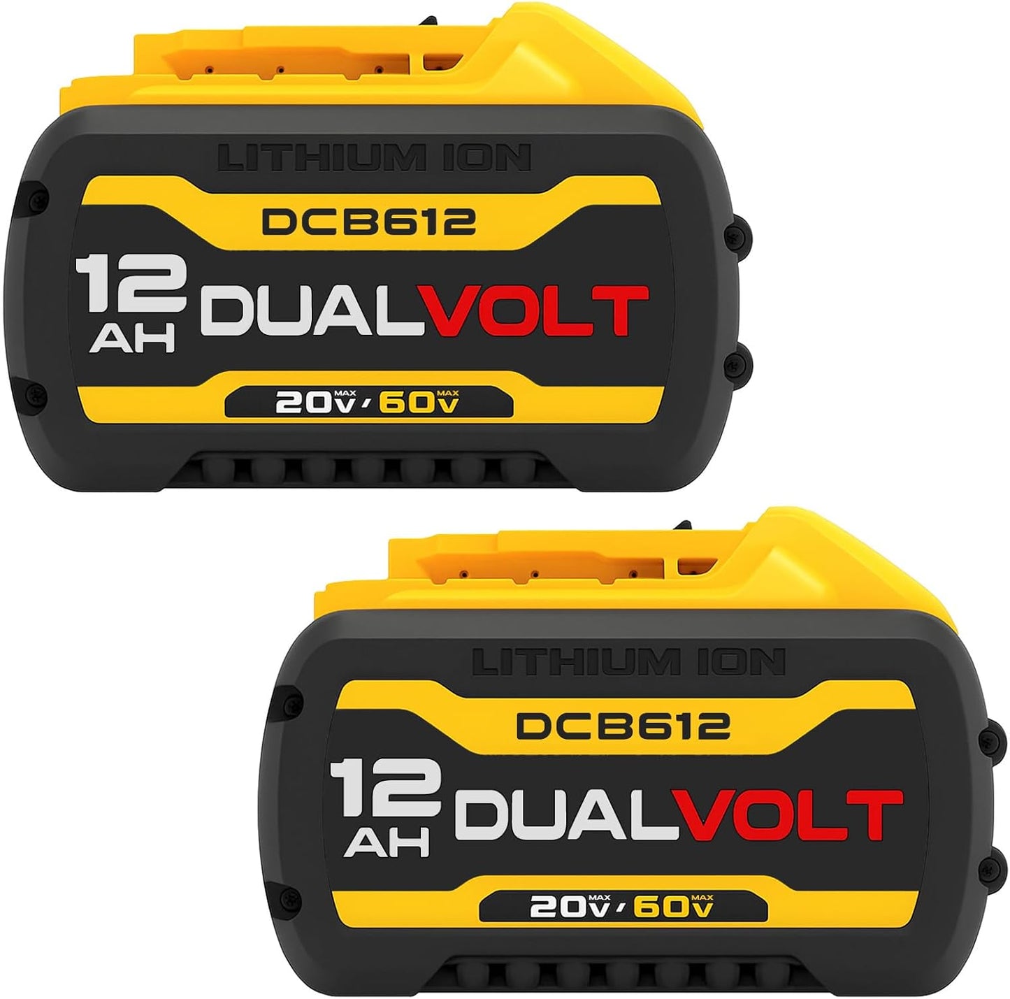 2-Pack 12000mAh 60V Max Battery Replacement for Dewalt 60v Battery, DCB609, DCB612, DCB609-2, Compatible with Dewalt Flexvolt 20V/60V Power Tools
