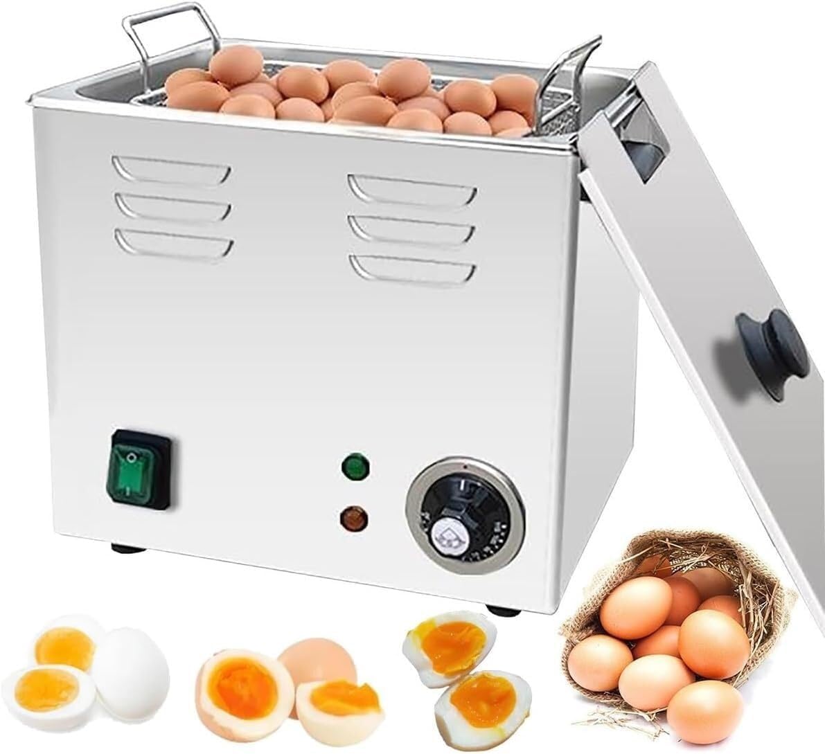 Commercial Egg Boiler Cooker, 60pcs Large Capacity Egg Boiler, Kitchen Electric Egg Cooker, Hot Spring Eggs, Boiled Eggs, Tea Eggs, Soft Eggs, for Restaurant