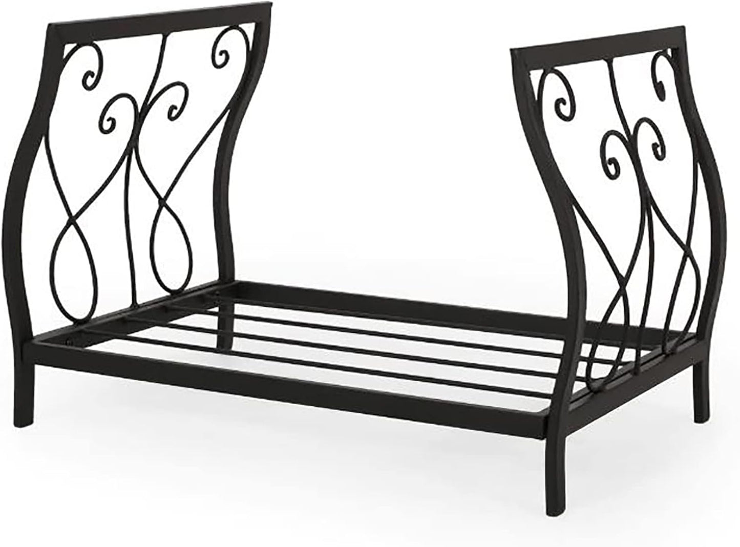 Outdoor Fireplace Firewood Rack Log Store Firewood Rack Heavy Duty Logs Holder for Outdoor Indoor Fireplace Metal Wood Stacker Organizer Easy Detachable