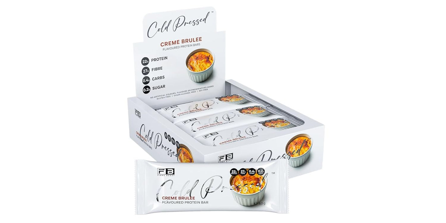Fibre Boost Cold Pressed Creme Brulee flavoured Protein Bar